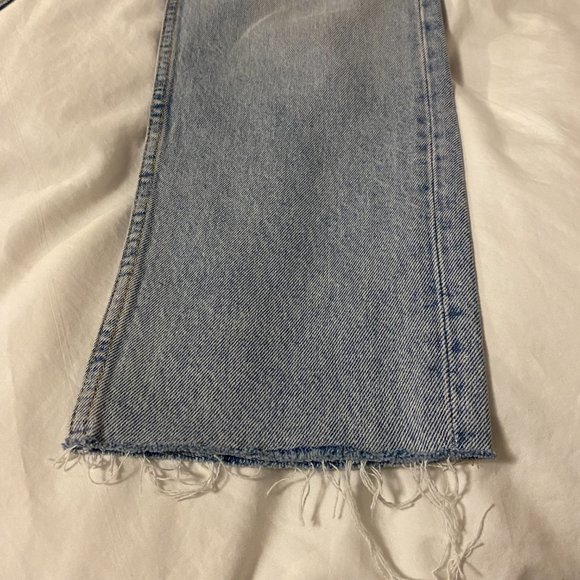 Zara High-Rise Straight-Leg Jeans Light Blue - Picture 3 of 8